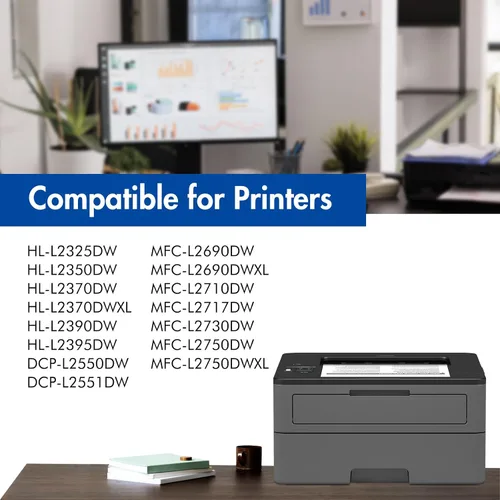 Vista 2 de TN760 TN-760 TN730 - Cartucho de tóner negro de alto rendimiento compatible con Brother TN 760 Toner para HL-L2395DW HL-L2370DW HL-L2390DW