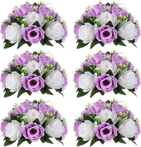 Vista 45 de NUPTIO Rosas Artificiales Negras Flores: Ramo de Flores Falsas Decoraciones de Halloween - 15 Cabezas Centros de Mesa de Rosas Artificiales con Base
