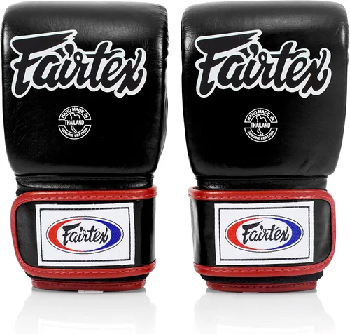 Vista 3 de Fairtex TGO3 - Guantes de boxeo Muay Thai para hombres, mujeres, niños, diseño especial de pulgar abierto, guantes de MMA, kickboxing, gimnasio