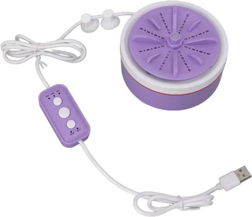 Vista 6 de Mini lavadora turbo, lavadora de ropa pequeña portátil USB para viajes de negocios, lavadora de lavandería ajustable con temporizador para ropa