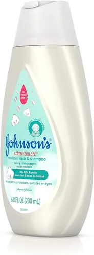 Vista 9 de Johnson's CottonTouch - Jabón y champú para recién nacidos, fabricado con algodón real, 6.8 onzas líquidas