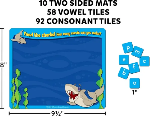 Vista 4 de Teacher Created Resources Word Shark: Juego de vocales cortas (TCR7805)