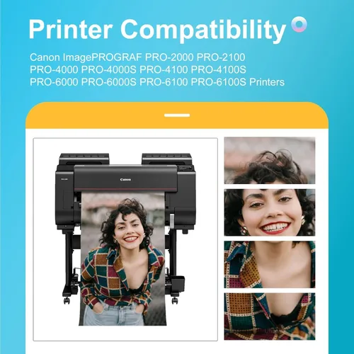 Vista 4 de PFI-1700 Juego de cartuchos de tinta compatibles con Canon PFI-1700 para impresoras Canon imagePROGRAF Pro 2000, 2100, 4000, 4000s, 4100, 4100s