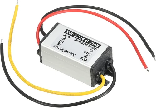 Vista 7 de PATIKIL DC 12V 24V a DC 5V 1A 5W convertidor de energía regulador de aluminio Shell para sistema solar LED