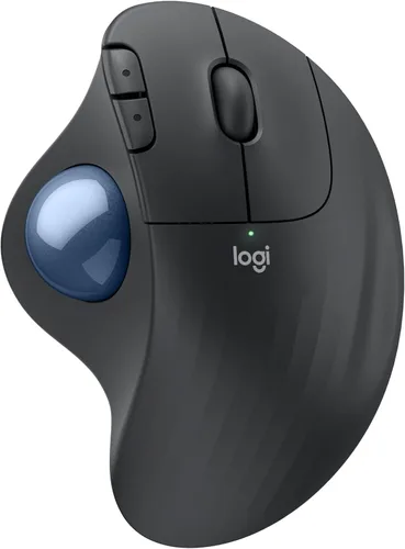 Vista 10 de Logitech Ergo M575S Ratón inalámbrico de Trackball, mouse ergonómico inalámbrico con Bluetooth y dongle cifrado, cómodo control de pulgar