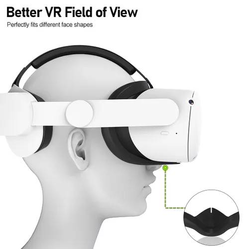 Vista 3 de for Oculus Quest 2 Accessories Face Cushion Cover for Quest 2 Contorller Grips Lens Cover VR Silicone Covers VR Shell Cover Thumbsticks Covers for