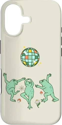 Vista 32 de Funny Frog Disco Dance 70s 80s Groovy Hippie Funky Party Case para iPhone 16