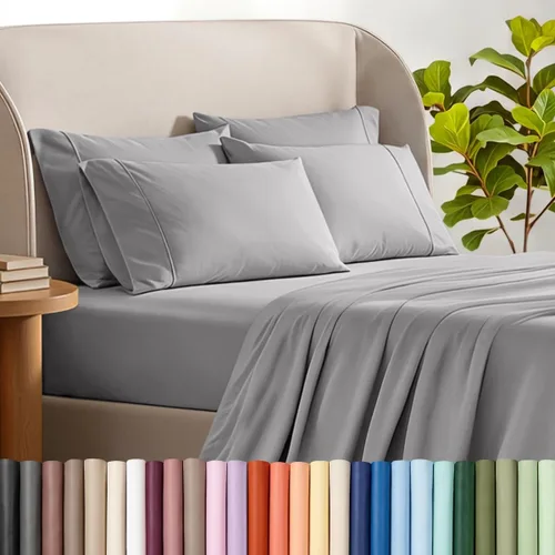 Vista 26 de Bare Home Hotel Luxury - Juego de sábanas Queen extra suave, 6 piezas, bolsillos profundos, ajuste fácil, refrescantes y transpirables, resistentes