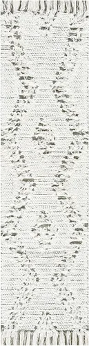 Vista 3 de SAFAVIEH Vermont Collection - Alfombra de pasillo, 2 pies 3 pulgadas x 8 pies, diseño de lana de tejido plano, color marfil y verde, ideal