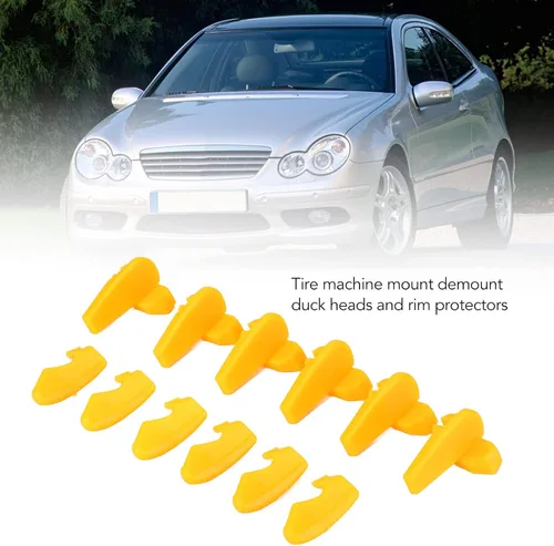 Vista 3 de Protector de máquina de neumáticos, 6 pares de insertos de plástico para cambiador de neumáticos, protector de borde de llanta de rueda para montar