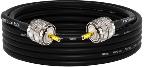 Vista 39 de Cable de puente PL259 de 1 pie - Cable coaxial RG58 de 15 pulgadas corto 50 ohmios coaxial para medidor SWR radio de radioaficionado radio CB