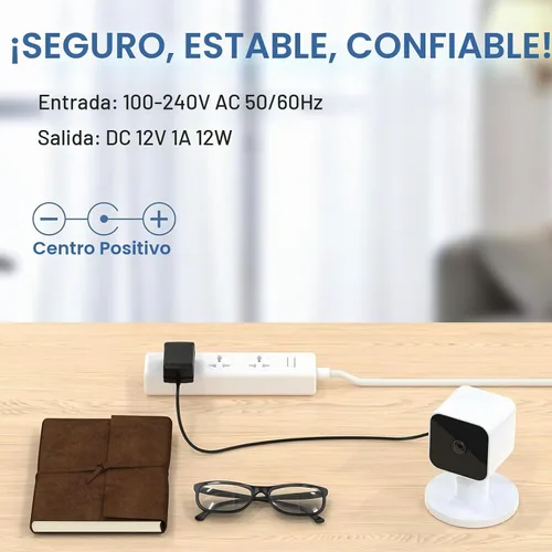 Vista 5 de Fuente de alimentación del adaptador de 12W para la luz de tira del LED Negro-1
