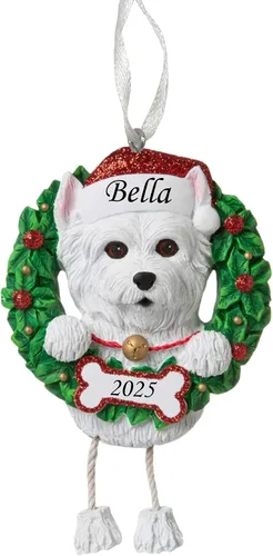 Vista 13 de Adorno personalizado para 2025, raza pura de perro Beagle, adorno para árbol de Navidad, decoración profesional personalizada, regalo para cachorro
