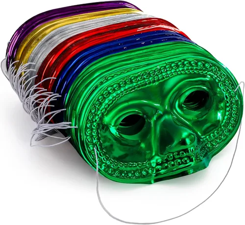 Vista 4 de Covzoe Paquete de 60 máscaras de Mardi Gras, máscaras vintage para máscaras