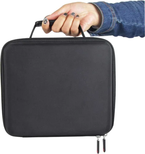 Vista 6 de Hermitshell Estuche rígido de viaje para ThinkFun Gravity Maze, juego de lógica de mármol caído (funda para laberinto de gravedad, negro)