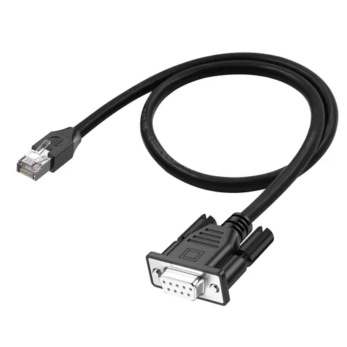 Vista 8 de Cable RJ45 a DB9 RJ45 macho a DB9 9 pines macho RS232 Puerto serie Cat5 Ethernet LAN Cable de consola RJ45 a RS232 Dispositivos de red Cable