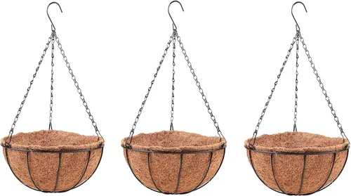 Vista 14 de LaLaGreen - Cestas colgantes para plantas (8 pulgadas, 2 unidades)