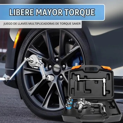 Vista 4 de Saker Juego de Llave Multiplicadora de Torque - Herramienta de Desmontaje de Tuercas de Ahorro de Mano de Trabajo Pesado con Enchufes de 11/16