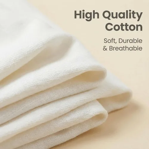 Vista 2 de iNee 100% Tela de Algodón para Bordado, Tela de Bordado de Algodón, 20 por 60 Pulgadas, Crema