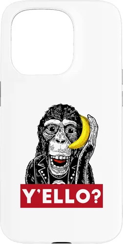 Vista 13 de Funda para iPhone 11 Pro Max Y'ello Monkey Calling Funny Supreme Print Case