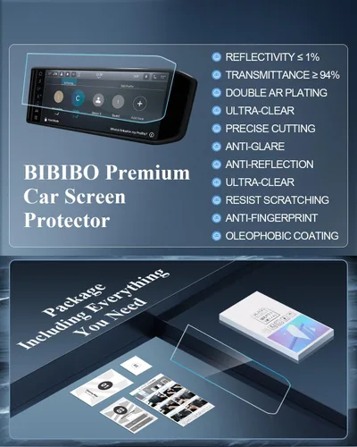 Vista 6 de BIBIBO 2 protectores de pantalla para Wrangler 2024 2025 2026 2025 2026 2026 Jeep Wrangler 12.3 pulgadas (1 brillante + 1Mate) accesorios para Jeep