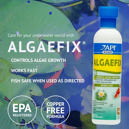 Vista 2 de API POND ALGAEFIX - Botella de 8 onzas para control de algas