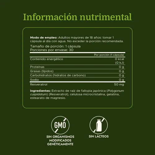 Vista 5 de Swanson Resveratrol 50 Antioxidante, 50 mg, 30 Cápsulas