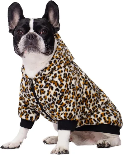 Vista 12 de Ropa de bulldog francés de camuflaje con capucha para perros pequeños, cachorros, chihuahua, abrigo, sudadera con capucha para mascotas, gatos Camo