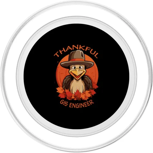 Vista 2 de GIS Engineer Funny Thanksgiving Turkey & Fall PopSockets MagSafe PopGrip for iPhone