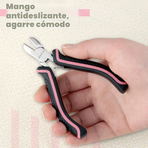 Vista 5 de Mini alicates de corte diagonal de 4 pulgadas, cortadores laterales con resorte Mini Diagonal Wire Cutters, for Jewelry Making, Artificial