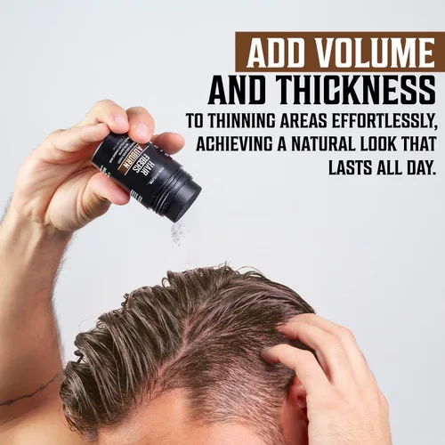 Vista 3 de Viking Revolution Fibras de cabello castaño rojizo para hombres adelgazantes, fibra gruesa para cubrir puntos calvos, fibras de construcción