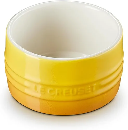 Vista 23 de Le Creuset - Ramequín redondo de cerámica de pared recta, 7 onzas, Oyster Ostra