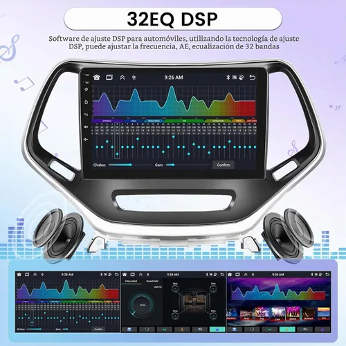 Vista 6 de [8 Core 4+64G] Radio de coche Android para Jeep Cherokee 2013-2018 pantalla