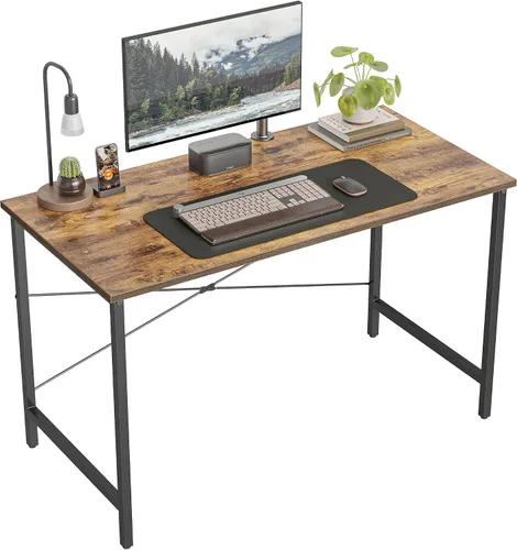 Vista 7 de FEZIBO Escritorio de computadora de 40 pulgadas, escritorio pequeño para oficina en casa, mesa de PC de estilo simple moderno para el hogar