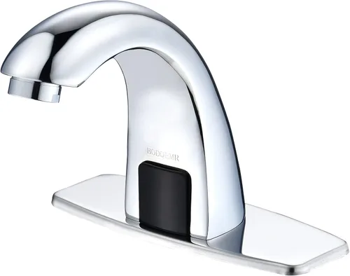 Vista 10 de Grifo de baño sin contacto con sensor automático de movimiento, llaves de fregadero con cubierta de agujero y mezclador de temperatura, llave
