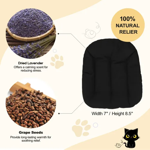 Vista 3 de Almohadilla térmica para microondas para calambres menstruales y menstruales, almohadillas térmicas portátiles para microondas para aliviar el dolor