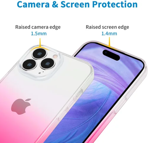 Vista 3 de JJGoo Funda transparente compatible con iPhone 15 Pro, funda de teléfono de TPU suave y transparente, funda antigolpes transparente a prueba