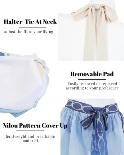 Vista 5 de Nuoqi Venti Cosplay Genshin Traje de baño Nilou Cosplay Anime Traje de baño