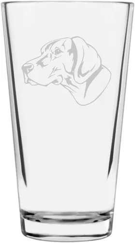 Vista 421 de Podenco Canario - Vaso de pinta de 16 onzas con temática de perro personalizado