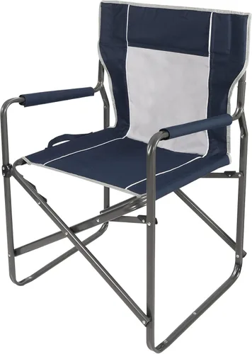 Vista 8 de Sillas plegables de acero para adultos, resistentes, portátiles, ligeras, para campamento, exteriores, interiores, para patio, césped, viajes, Azul