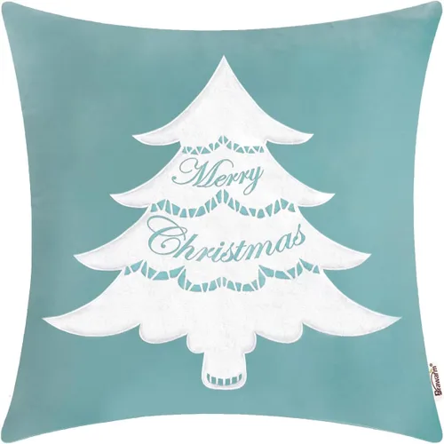 Vista 61 de BRAWARM Christmas Reindeer Pillow Cover 18x18 Black Velvet Embroidered Reno negro