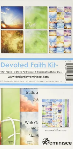 Vista 3 de Reminisce Kit de colección Devoted Faith, multicolor, 12" por 12", DF-200