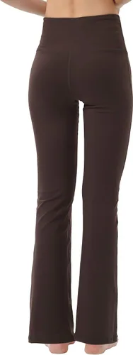 Vista 3 de Pantalones de yoga con corte de bota para mujer, pantalones de entrenamiento de cintura alta para mujer, control de abdomen, pantalones de trabajo