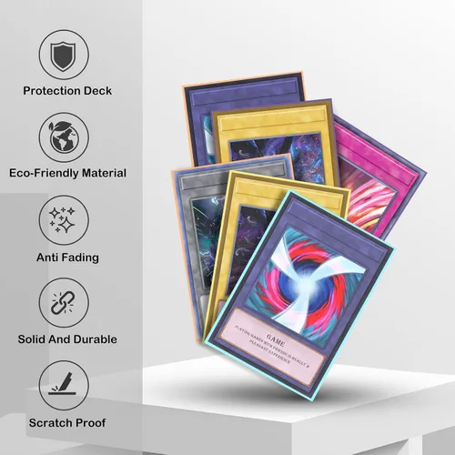 Vista 3 de 1000 fundas para tarjetas Magic the Gathering, FOTEEMO Yugi-oh, fundas para tarjetas pequeñas japonesas, fundas protectoras de tarjetas que protegen