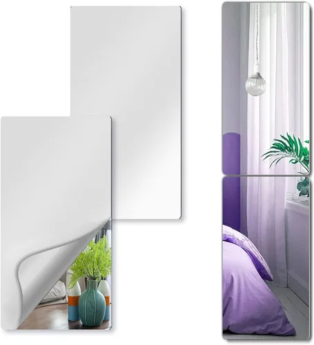 Vista 11 de Espejo acrílico irrompible sin vidrio, inastillable, de longitud completa, para el gimnasio de pared, para el hogar, sin marco, para el hogar