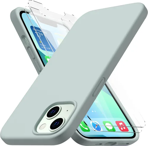 Vista 19 de CellEver Funda de silicona resistente para iPhone 12 y 12 Pro, dos protectores de pantalla de vidrio inastillables, protección militar contra Negro
