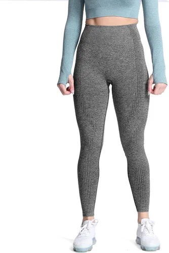 Vista 4 de Aoxjox Leggings de cintura alta para mujer para entrenamiento gimnasio sin costuras pantalones de yoga