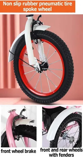 Vista 7 de Triciciclos plegables para niños con mango parental, triciclos tándem de 3 a 10 años con asiento trasero del pasajero, silla de montar ajustable