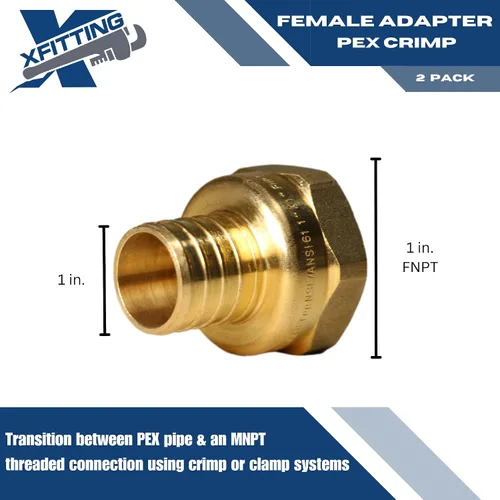 Vista 2 de XFITTING 1 pulgada Pex x 1 pulgada Adaptador Femenino NPT, 23-4-3=2X, 2 Piezas