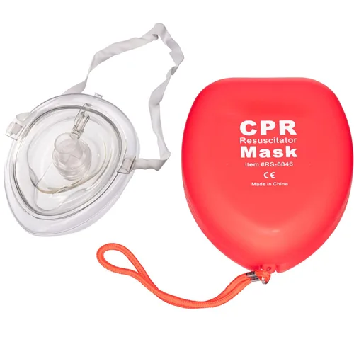 Vista 7 de NOVAMEDIC Máscara de rescate RCP de primeros auxilios para adultos y niños, resucitador desmontable de bolsillo de una sola válvula con estuche
